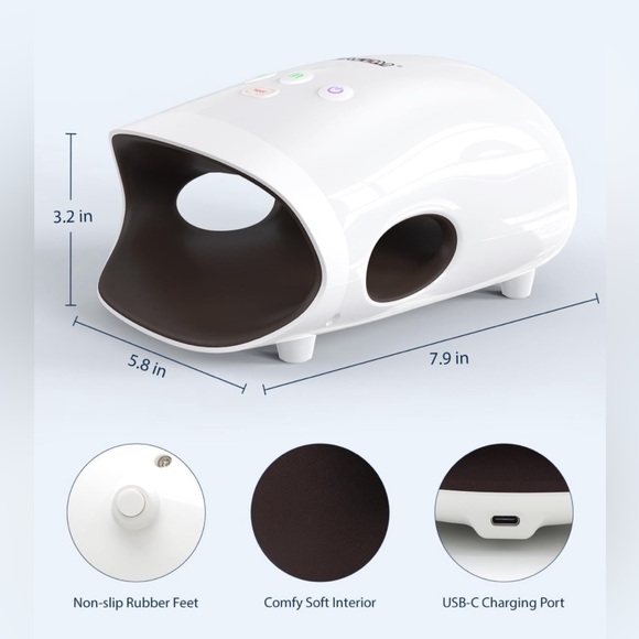 CINCOM Hand Massager Cordless Hand Massager w/Heat and Compression/White NIB - Picture 4 of 10